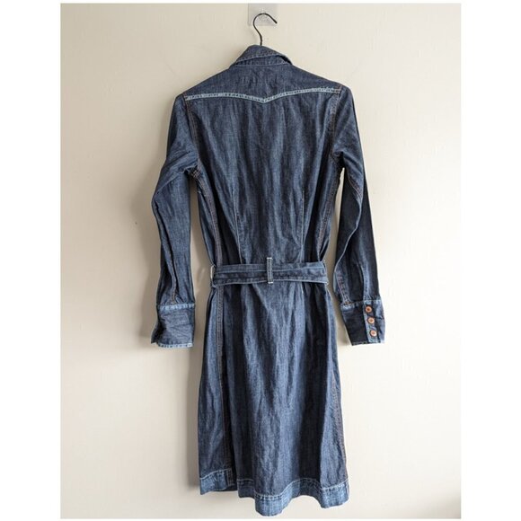 Ben Sherman Y2K Denim Dress with tie belt - Picture 2 of 9